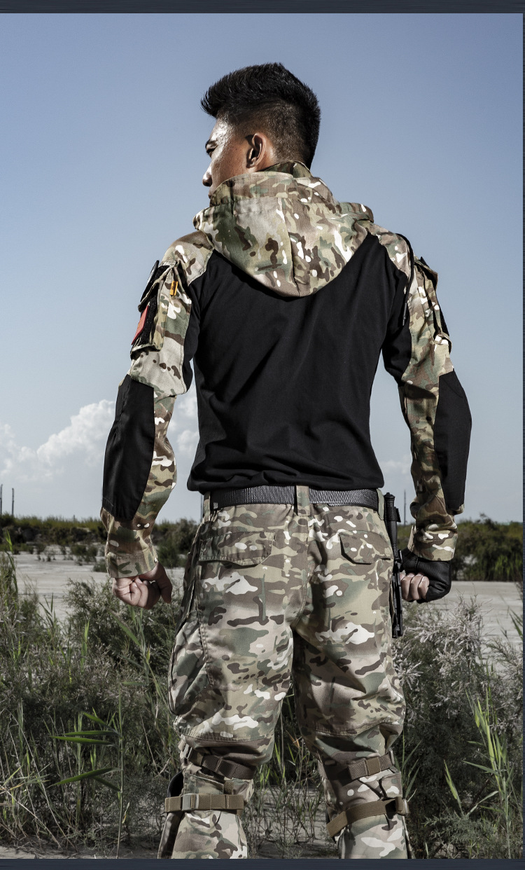 MEGE Tactical Combat Men Shirt Long Sleeve Military Clothing Soldiers Army Hooded Solid Shirt Outwear Ripstop Dropshipping