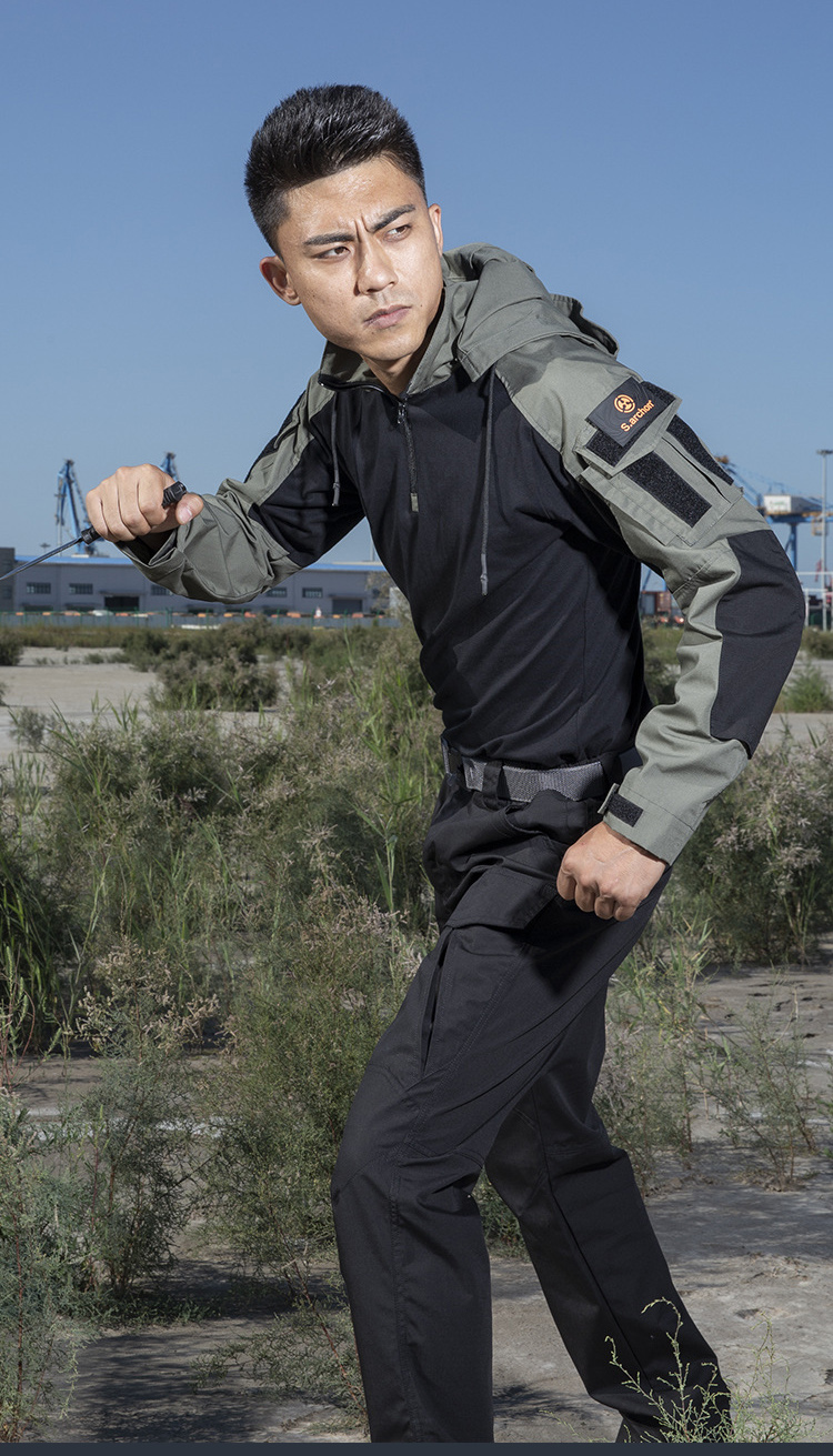 MEGE Tactical Combat Men Shirt Long Sleeve Military Clothing Soldiers Army Hooded Solid Shirt Outwear Ripstop Dropshipping