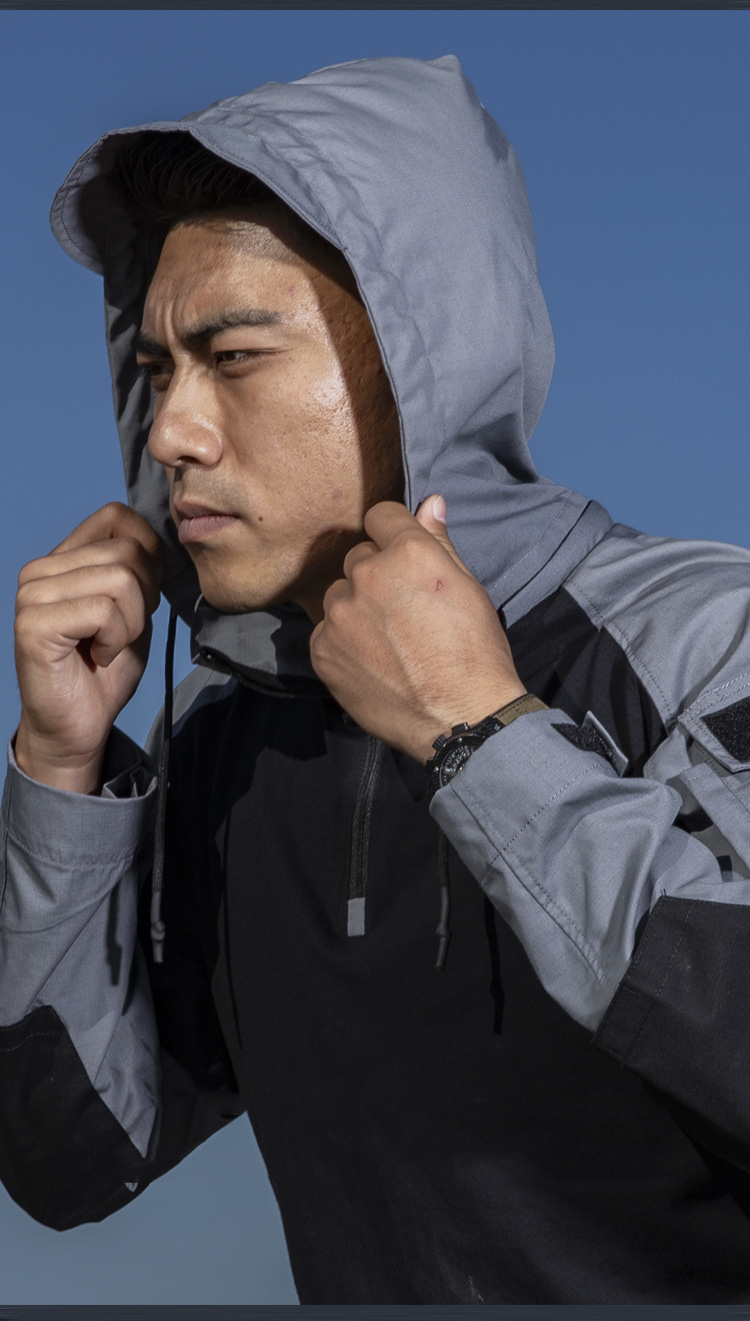 MEGE Tactical Combat Men Shirt Long Sleeve Military Clothing Soldiers Army Hooded Solid Shirt Outwear Ripstop Dropshipping