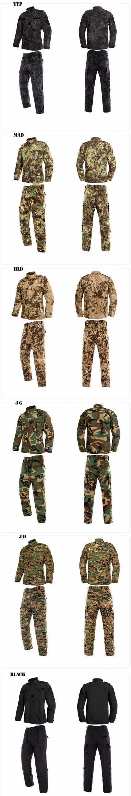 Multicam Black Military Uniform Camouflage Suit Tatico Tactical Military Camouflage Airsoft Paintball Equipment Clothes