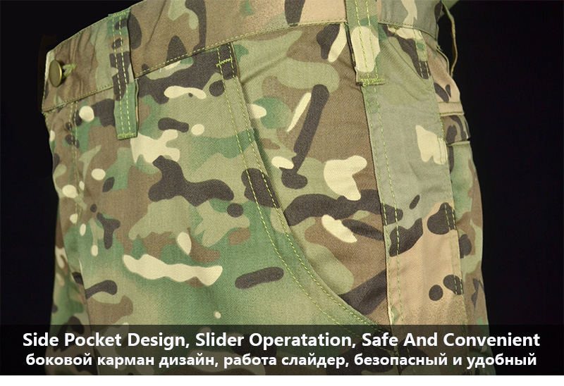 Mege Tactical Military Uniform Multicam Outdoor Men's Thin Combat Training Set Stretchable Cotton Hunting Shirt and Cargo Pants