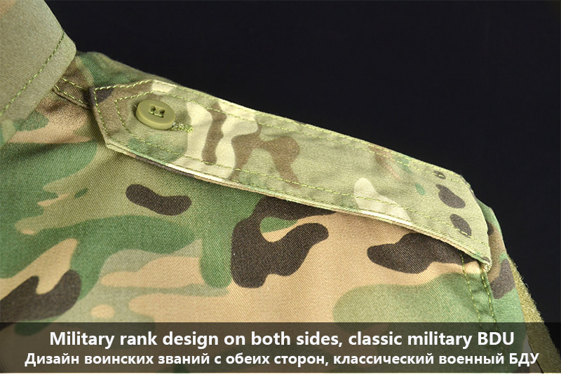 Mege Tactical Military Uniform Multicam Outdoor Men's Thin Combat Training Set Stretchable Cotton Hunting Shirt and Cargo Pants