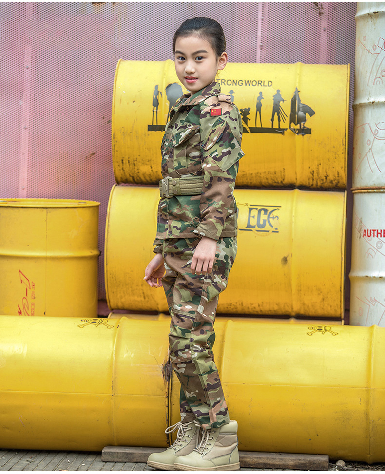 Mege Military Uniform for Children Outdoor Kids Teenagers Tactical Camouflage Combat Suit Army Soldier Airsoft CS Game Multicam