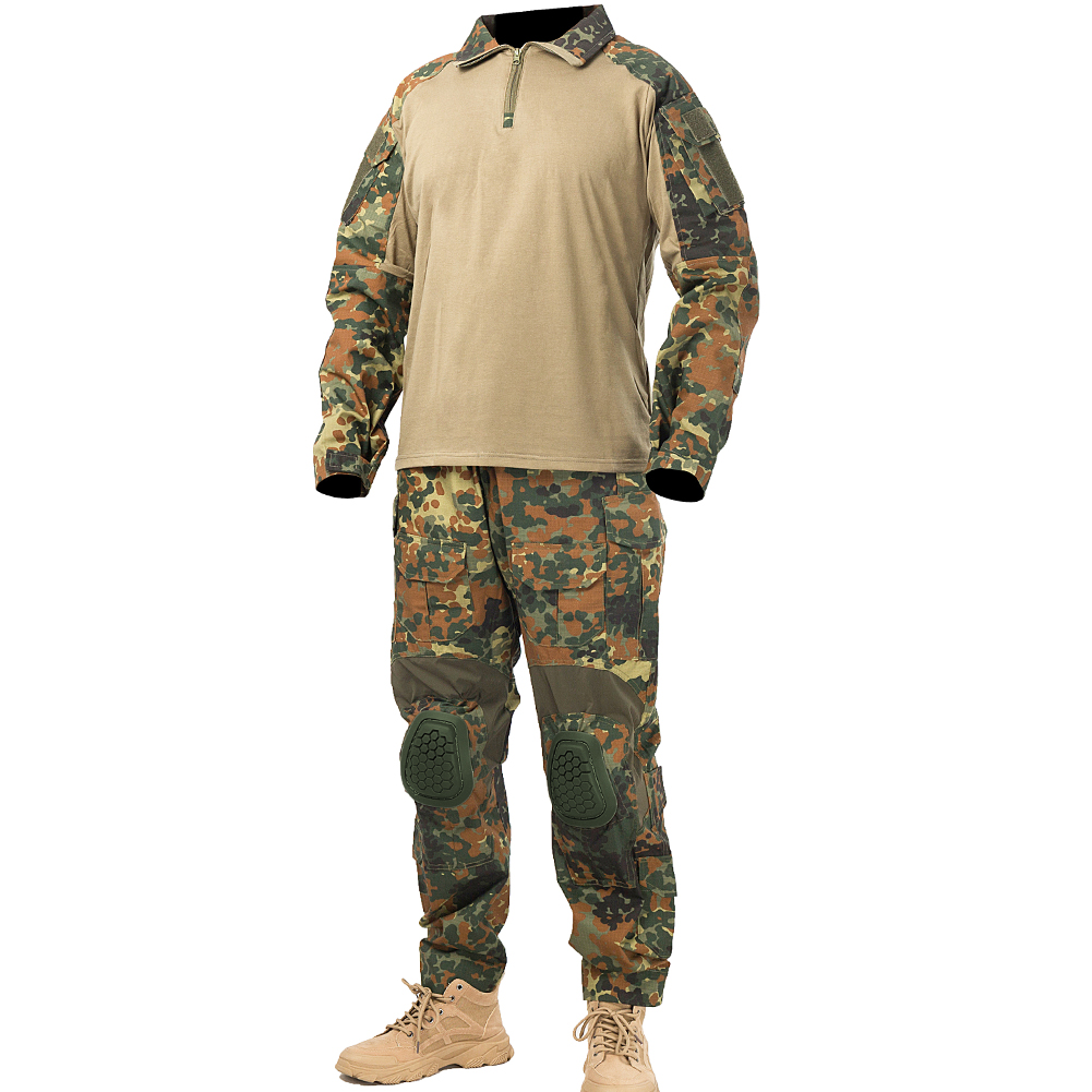 Mege Tactical Camouflage Military Combat Uniform Set Shirts Cargo Pants with Pads G3 Outdoor Soldier Airsoft Paintball Clothing
