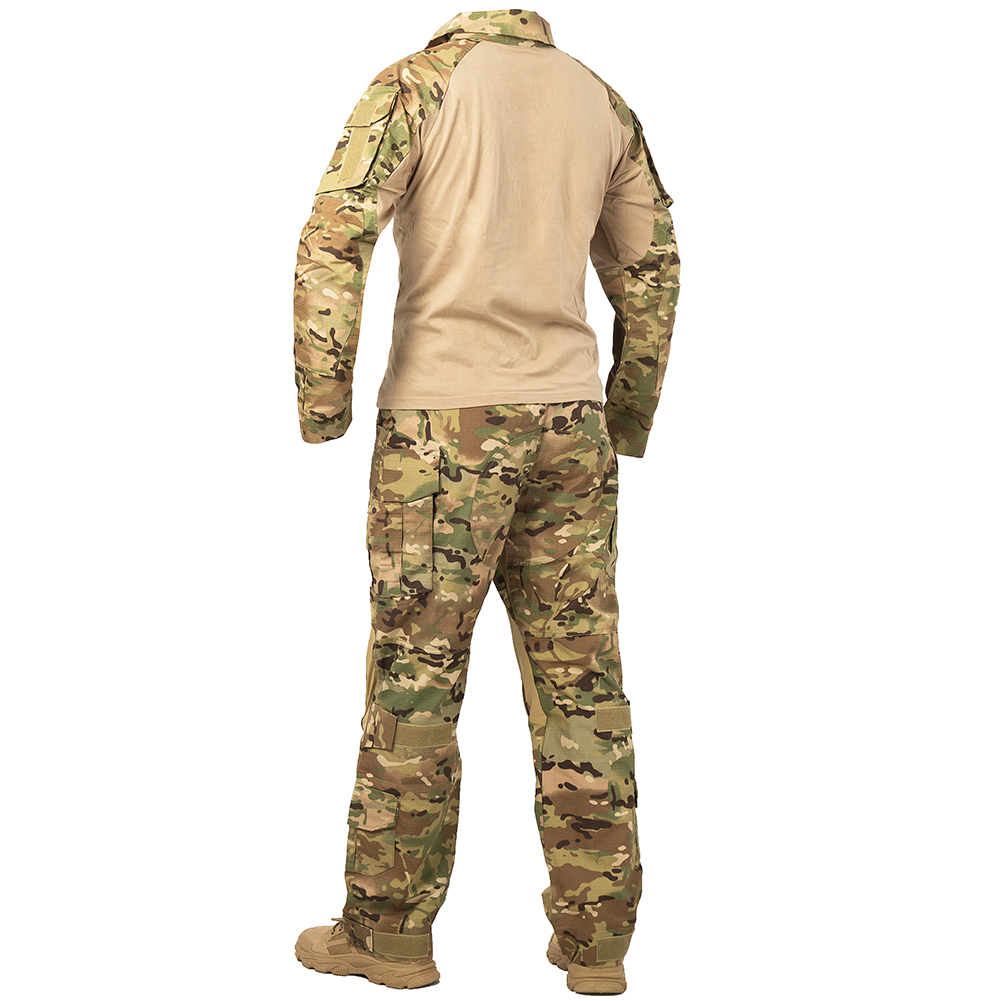 Mege Tactical Camouflage Military Combat Uniform Set Shirts Cargo Pants with Pads G3 Outdoor Soldier Airsoft Paintball Clothing