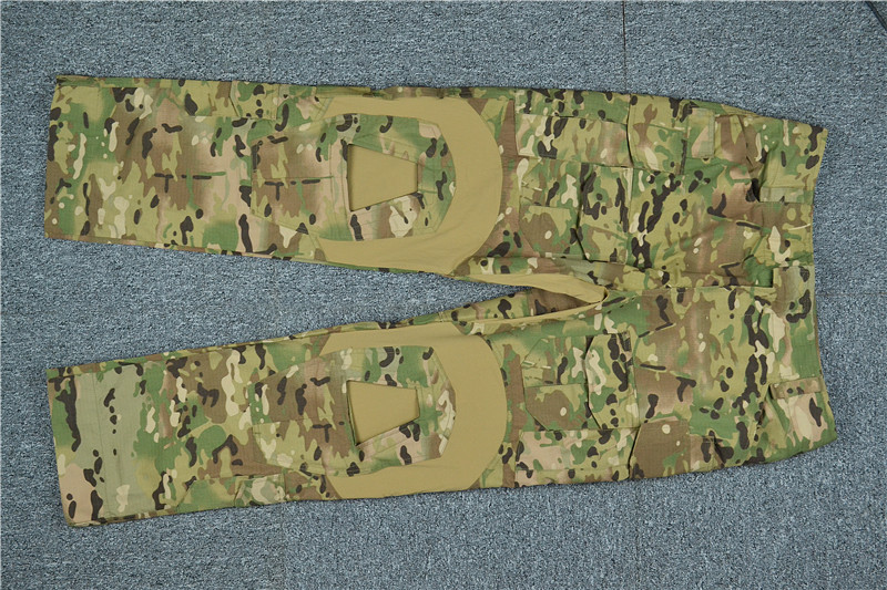 Mege Tactical Camouflage Military Combat Uniform Set Shirts Cargo Pants with Pads G3 Outdoor Soldier Airsoft Paintball Clothing