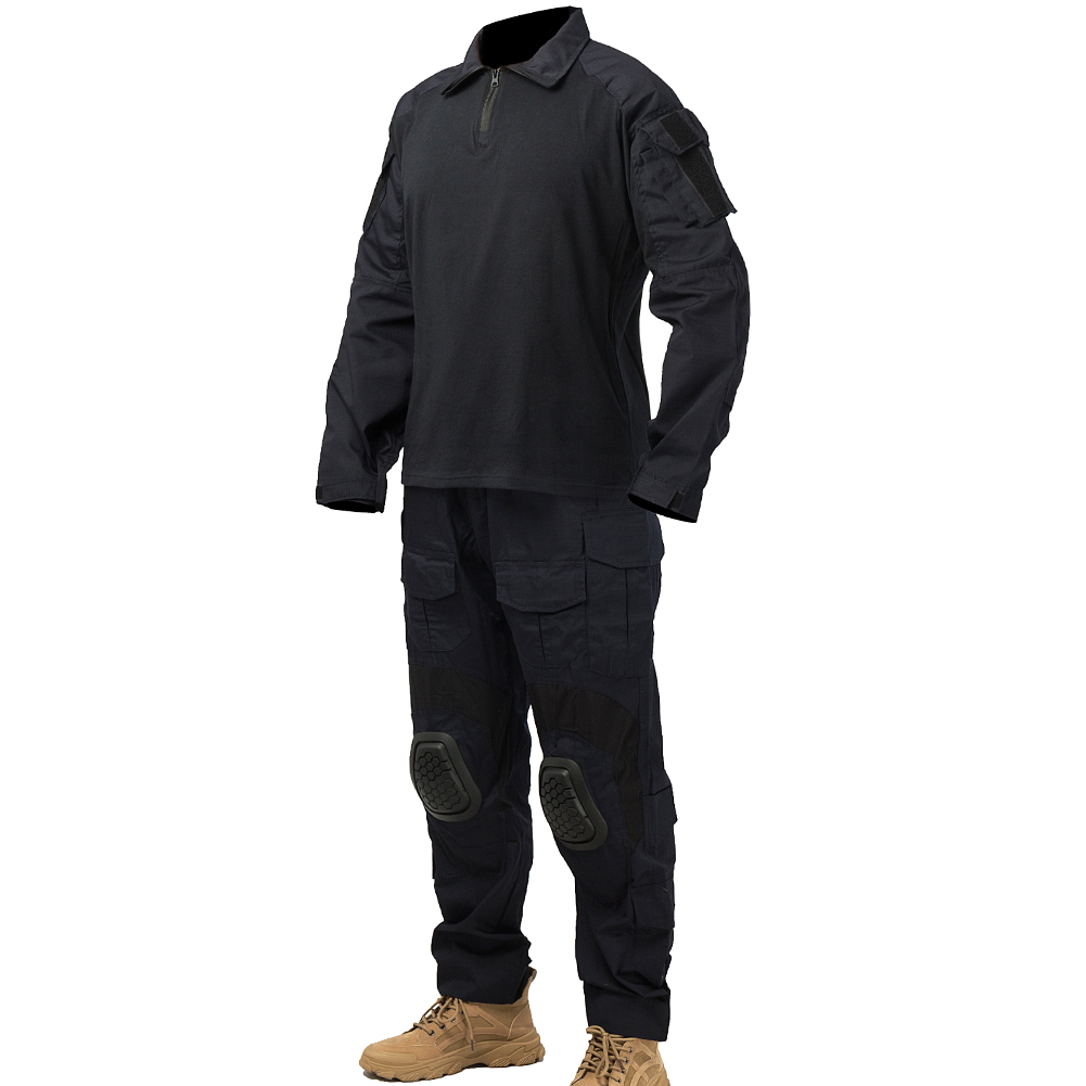 Mege Tactical Camouflage Military Combat Uniform Set Shirts Cargo Pants with Pads G3 Outdoor Soldier Airsoft Paintball Clothing