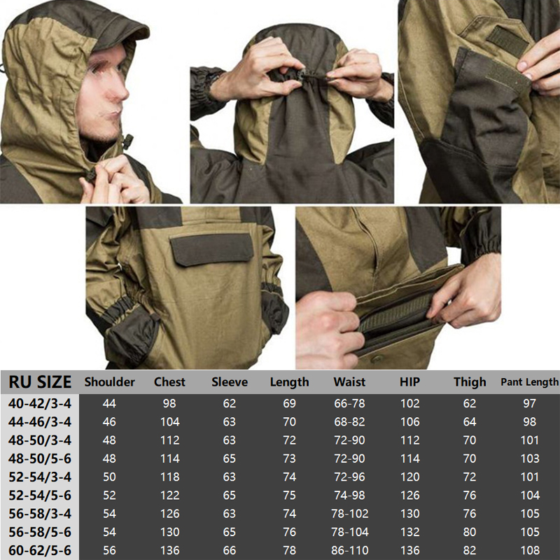 Mege Tactical Camouflage Military Russia Combat Uniform Set Working ...