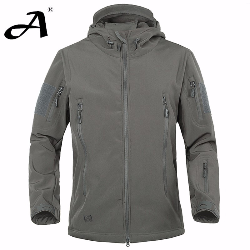 Men autumn winter jacket coat soft shell shark skin clothes, waterproof military clothing camouflage jacket