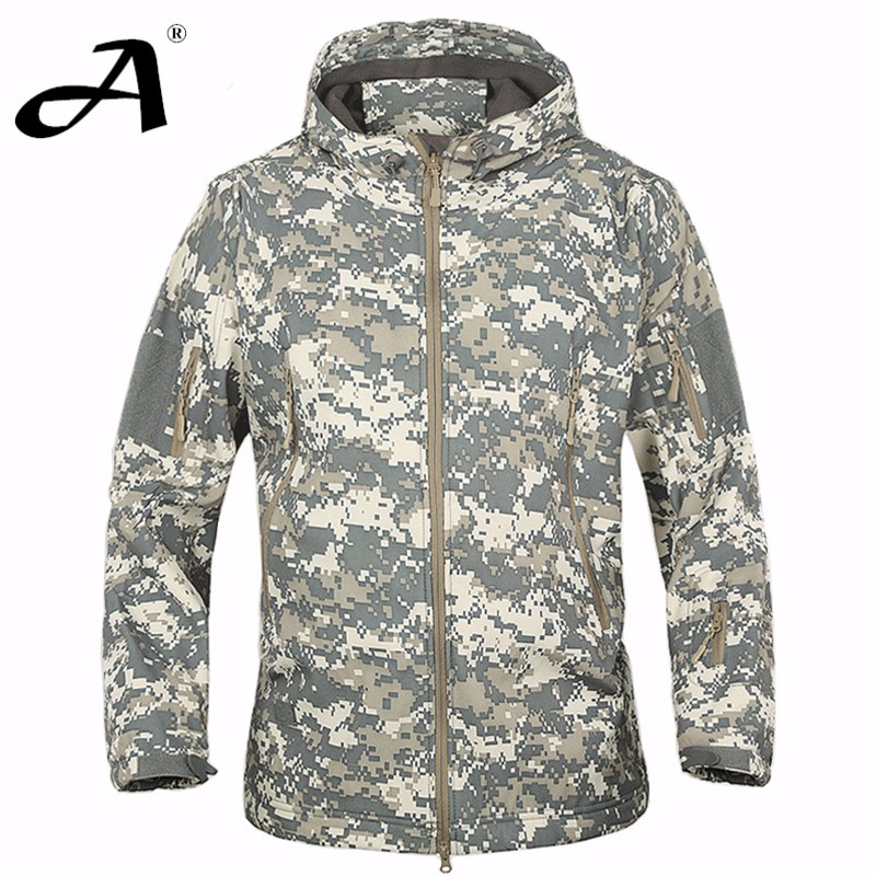 Men autumn winter jacket coat soft shell shark skin clothes, waterproof ...