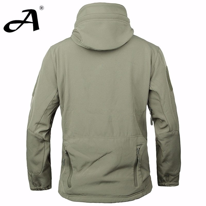 Men autumn winter jacket coat soft shell shark skin clothes, waterproof military clothing camouflage jacket