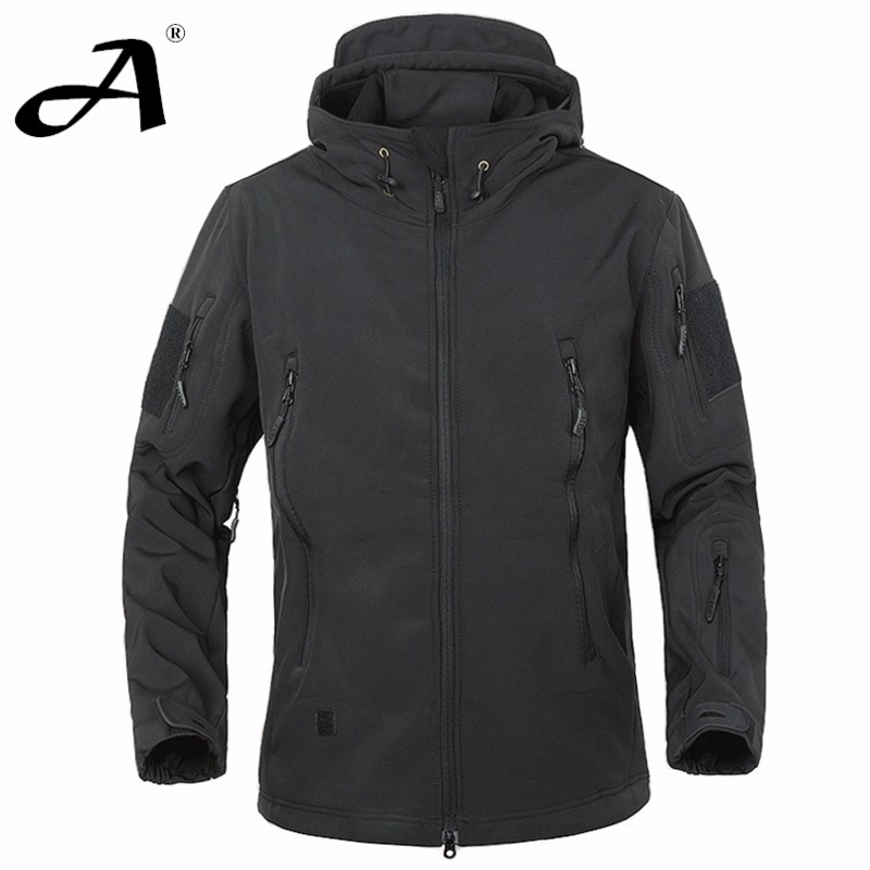 Men autumn winter jacket coat soft shell shark skin clothes, waterproof military clothing camouflage jacket
