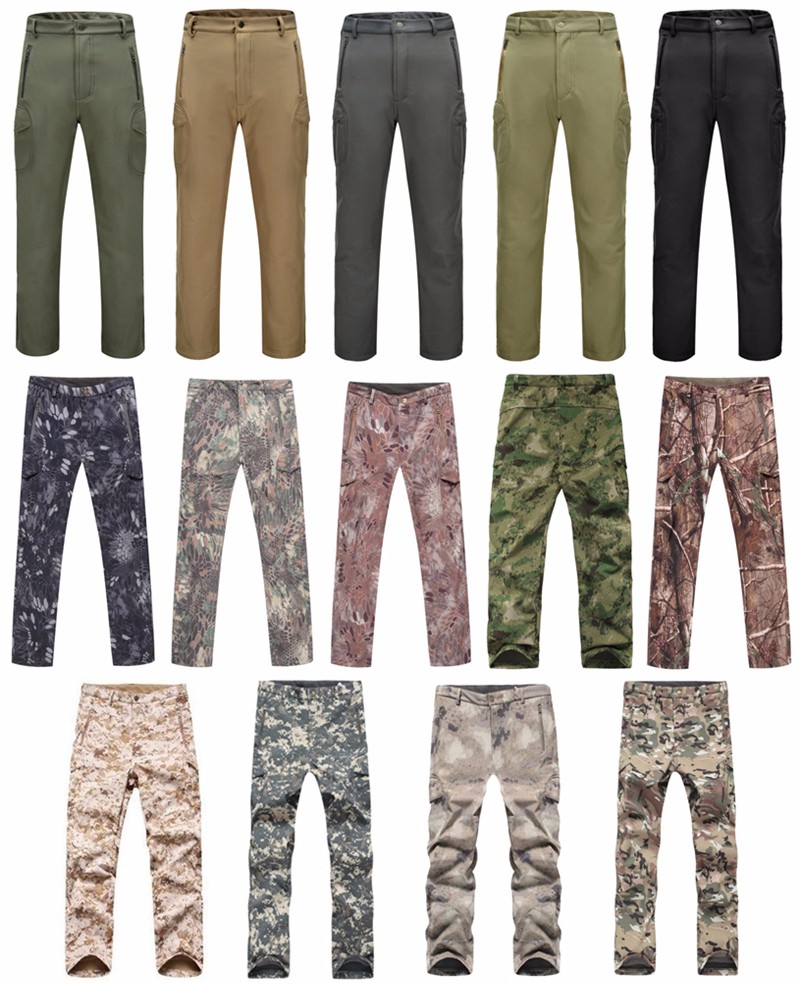 Men autumn winter jacket coat soft shell shark skin clothes, waterproof military clothing camouflage jacket