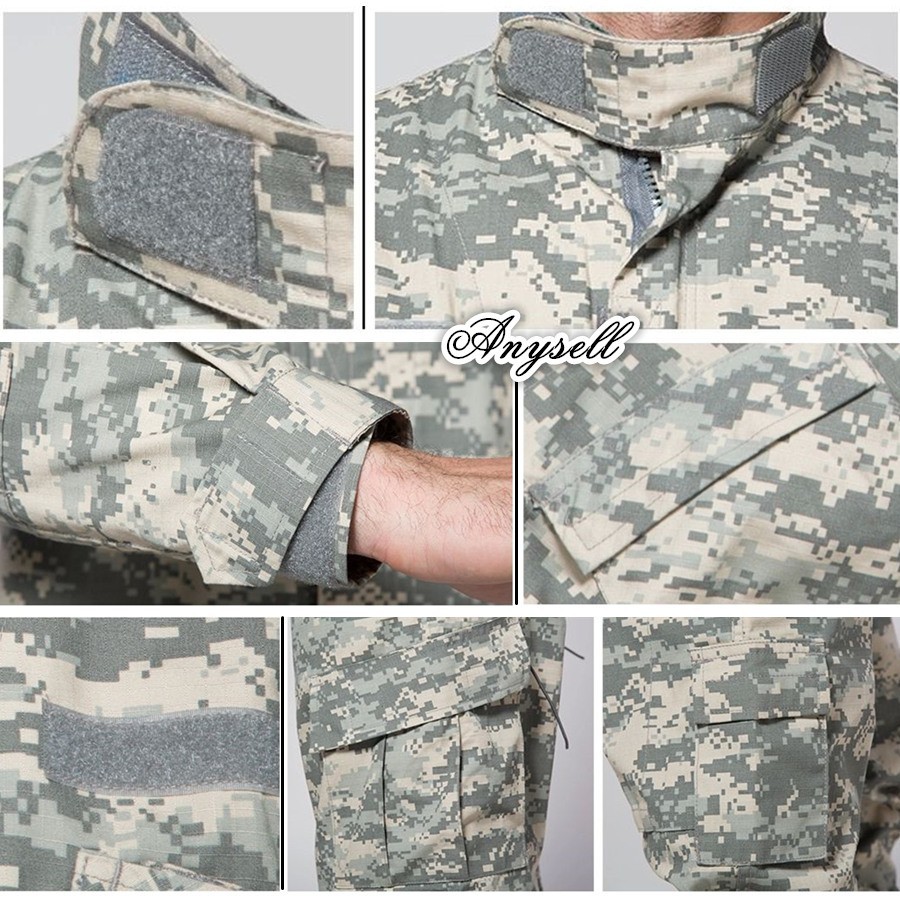 Army military tactical cargo pants uniform waterproof camouflage tactical military bdu combat uniform us army men clothing set Army military tactical cargo pants uniform waterproof camouflage tactical military bdu combat uniform us army men clothing set