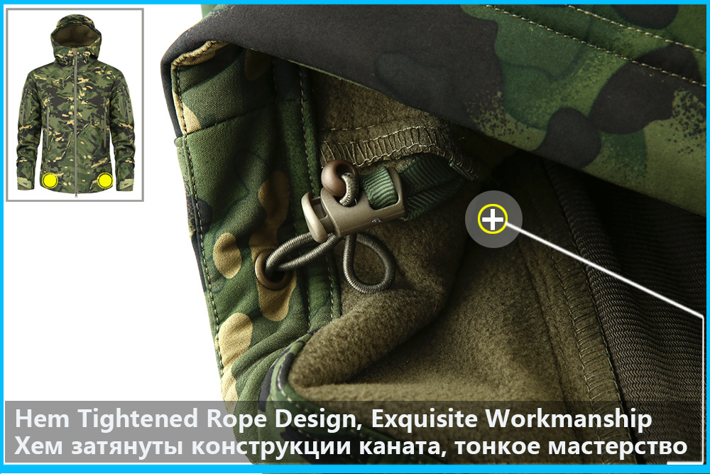 Mege Brand Clothing Autumn Men's Military Camouflage Fleece Jacket Army Tactical Clothing Multicam Male Camouflage Windbreakers