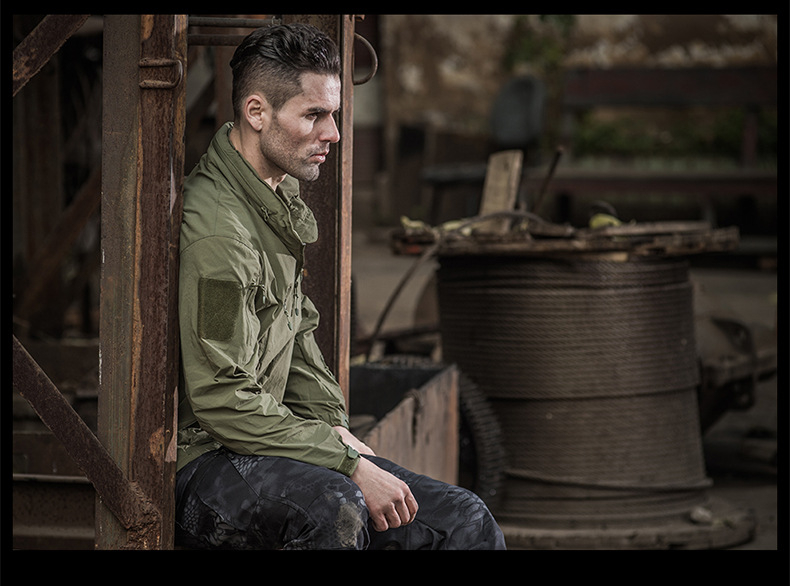 MEGE Men's Military Jacket Tactical Field Coat Spring Training Army Clothing Breathable Nylon Lightweight Vintage Windbreaker