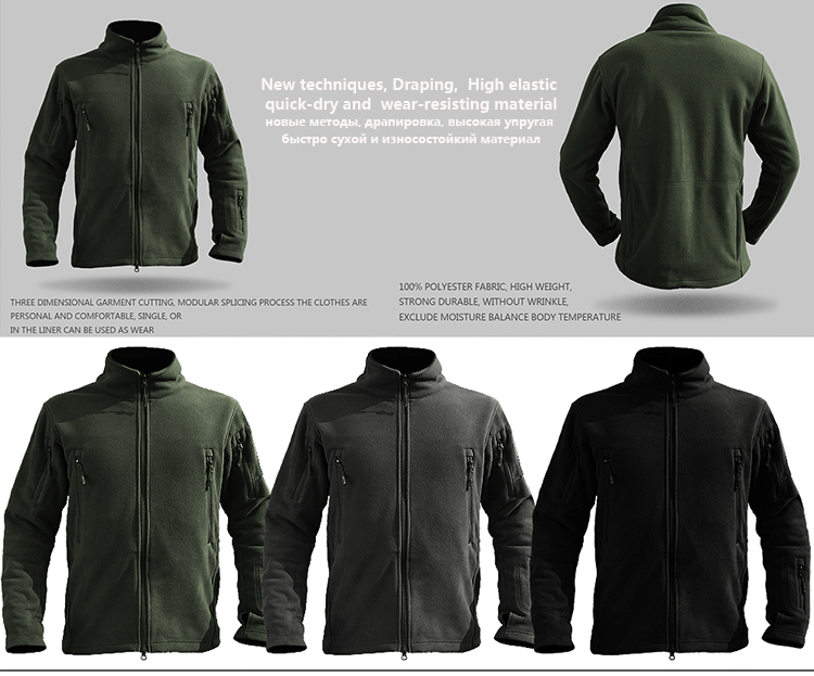 Mege Tactical Military Warm Fleece Jacket Windproof Thick Thermal Outwear Winter Outdoor Army Hiking Airsoft Multi Pockets Coat