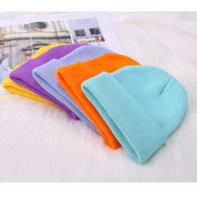 MEGE Men's Skullies Beanie Winter Hats for Woman Colorful Knitted Solid Cute Girls Cap Autumn Female Bonnet Femme Hiver Gorro