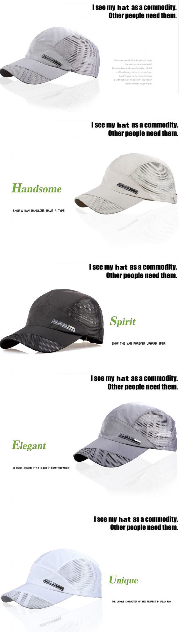 Mege Brand Summer Men's Cap Breathable Mesh Patchwork Baseball Cap Dad Hat casquette de marque gorras hombre Black/White/Grey