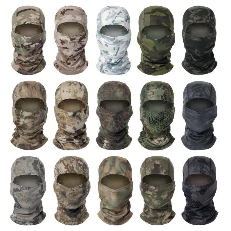 Camouflage Balaclava Tactical Beanie Army Face Mask Cycling War game Face Shield Hunting Helmet Cap Military Moto Skull Mask Men