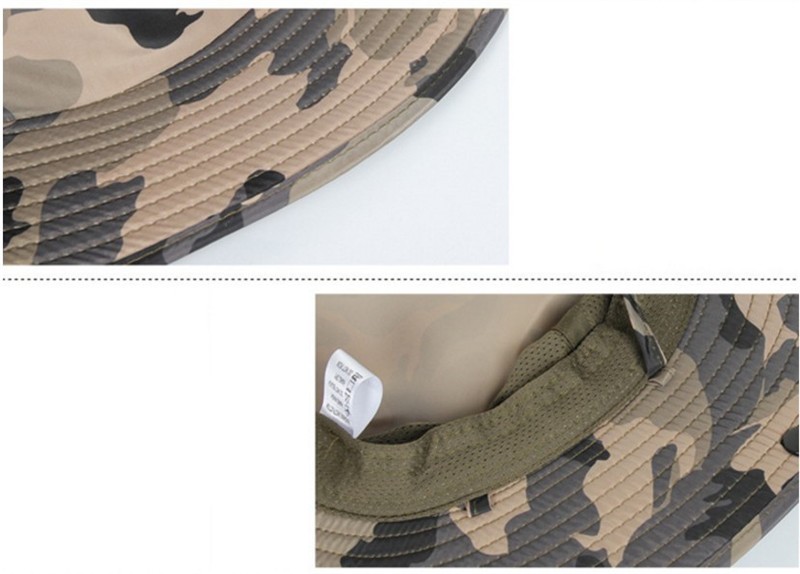 Insect Proofing Camouflage Bucket Hats, Military Mens hat, Mosquitoes Protection, Tactical Boonie Hats topee, One Size for 56-59