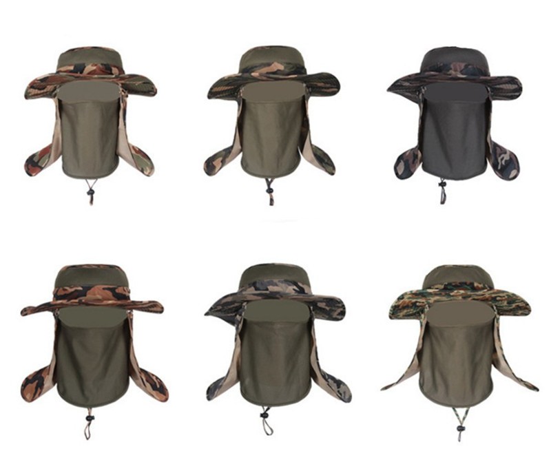 Insect Proofing Camouflage Bucket Hats, Military Mens hat, Mosquitoes Protection, Tactical Boonie Hats topee, One Size for 56-59