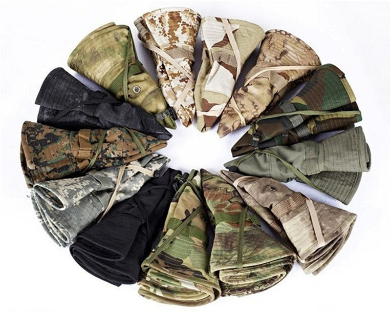 MEGE Summer Bucket Hats, Airsoft Sniper Camouflage Hats, Tactical Paintball Boonie Hats, Factory Direct Sale, Free Size 59-60cm MEGE Summer Bucket Hats, Airsoft Sniper Camouflage Hats, Tactical Paintball Boonie Hats, Factory Direct Sale, Free Size 59-60cm