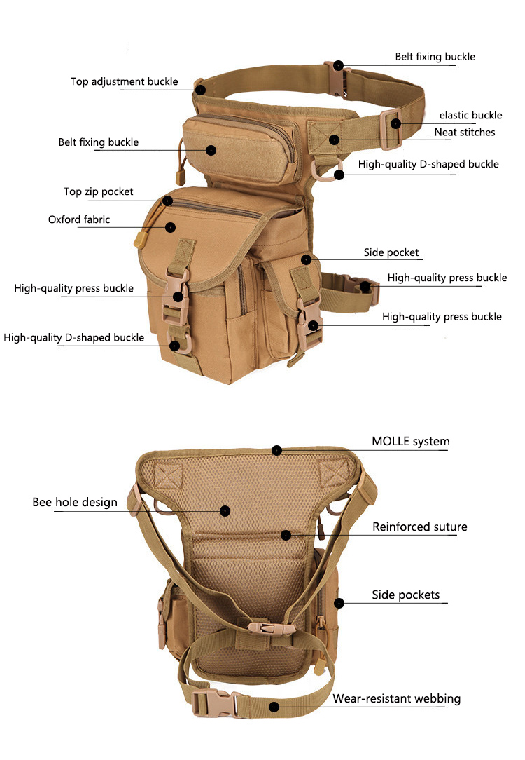 Mege Military Tactical Drop Leg Bag Tool Fanny Thigh Pack Molle Hunting Bottle Bag Motorcycle Riding Men Wargame EDC Waist Packs
