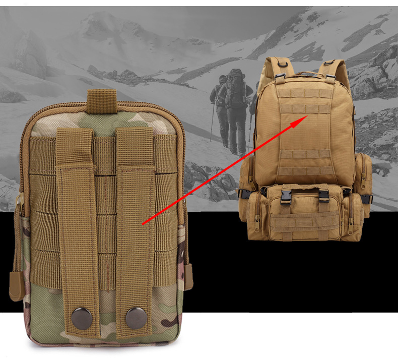 Mege Tactical Camouflage Waist Bag Small Pouch Molle System Military Army Mobile Bag Male Field Wallet EDC Bag Multifunction