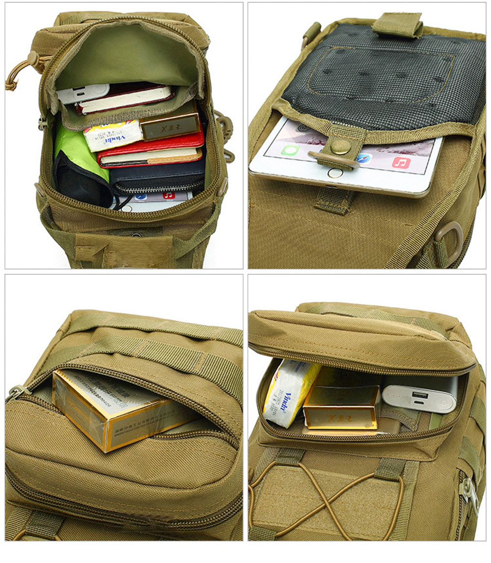 MEGE Brand military enthusiasts tactical chest bag men's outdoor sports nylon waterproof casual camouflage shoulder bag