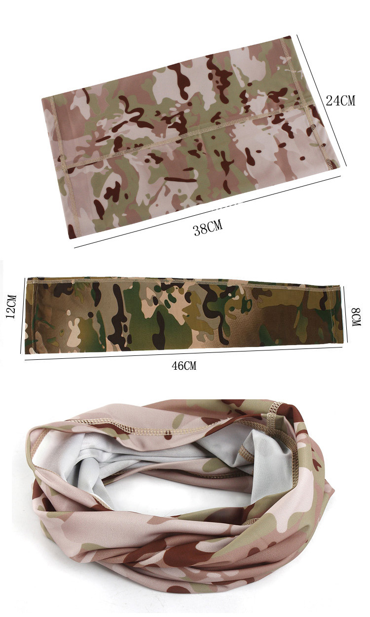 Balaclava Camouflage Cycling Tactical Face Mask Shield Breathable bandana Full Cover Face Hoods Scarf Hat Ski Mask Neck Summer