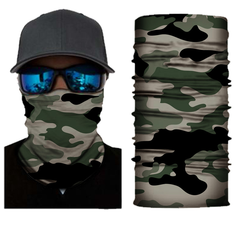 Mege Military Tactical Bandana Summer Face Scarves Tubular Head Mask Scraf Camo Anti-UV Windproof Airsoft Neck Gaiter Cover