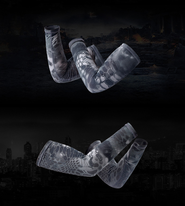 Mege Tactical Camouflage Sports 2pcs Arm Sleeve Basketball Cycling Arm Warmer Summer Running Fishing UV Protection Cuff Cover