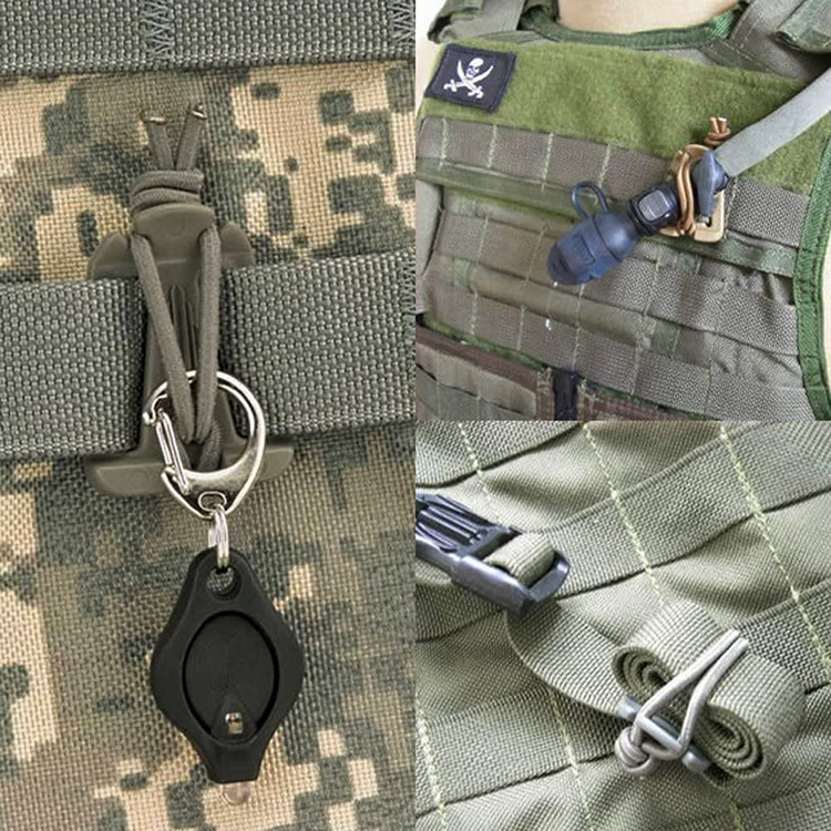 10 Pcs/lot Webdom Web Dominator Molle Backpack Carabiner EDC Tool Elastic Rope Webbing Buckle Winder Camping Tool Elastic Rope