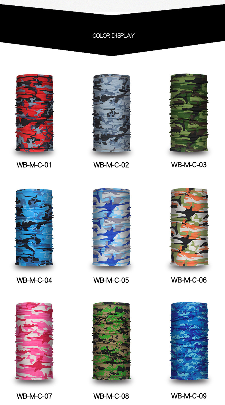 Mege Brand Neck Gaiter Bandana Sun Protective Scarf Sun Mask Face Mask for Outdoor Solid Military Tactical Breathable Airsoft