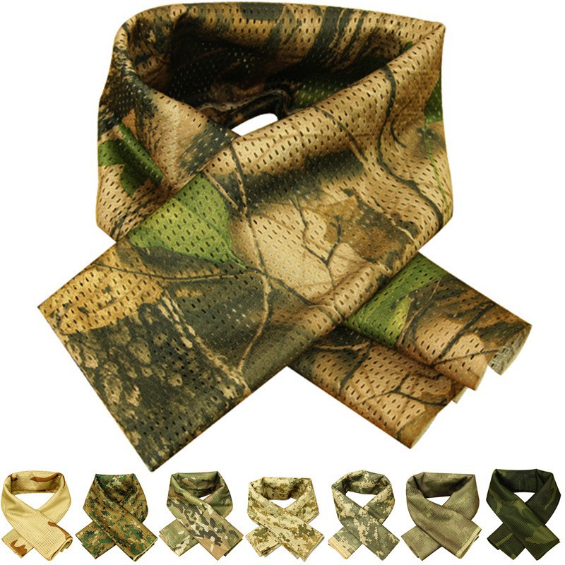 Tactical Military camouflage Scarf Cool Airsoft Tactical Multifunctional Army Mesh Breathable Scarf Wrap Mask Shemagh Veil Tactical Military camouflage Scarf Cool Airsoft Tactical Multifunctional Army Mesh Breathable Scarf Wrap Mask Shemagh Veil