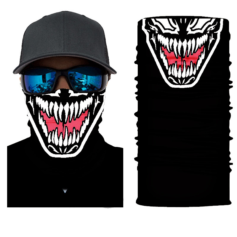 Mege Outdoor Seamless Bandanas Neck Warmer Buffe Face Shield Motorcycle Balaclava Headband Mask Hiking Halloween Scarf Airsoft