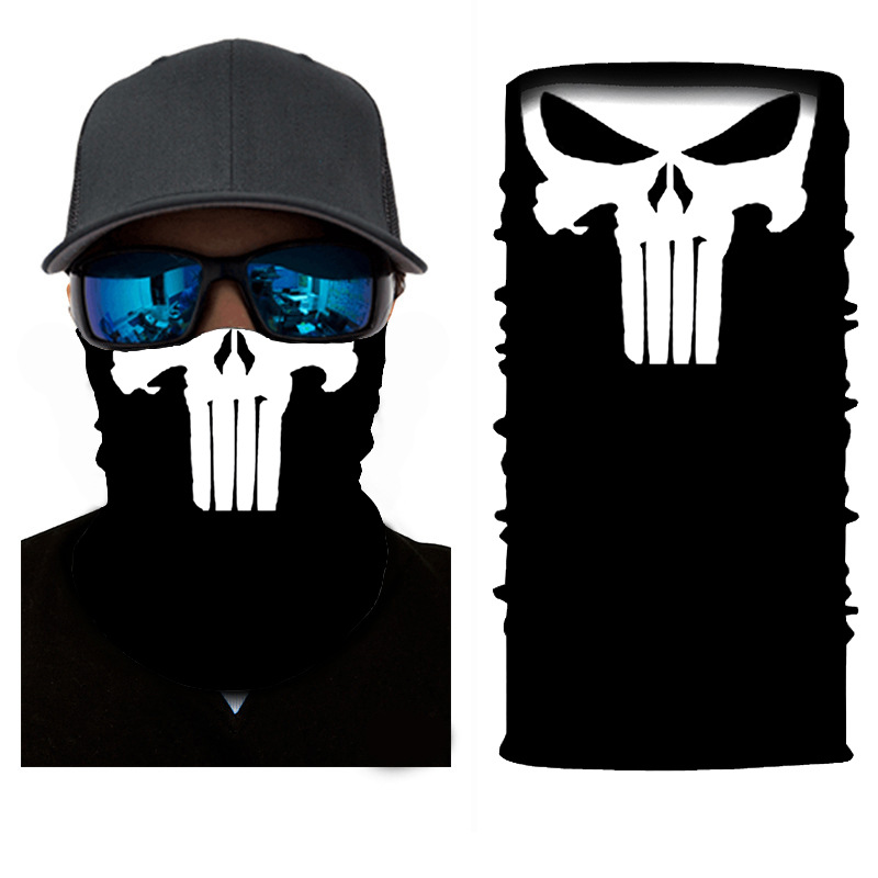 Mege Outdoor Seamless Bandanas Neck Warmer Buffe Face Shield Motorcycle Balaclava Headband Mask Hiking Halloween Scarf Airsoft