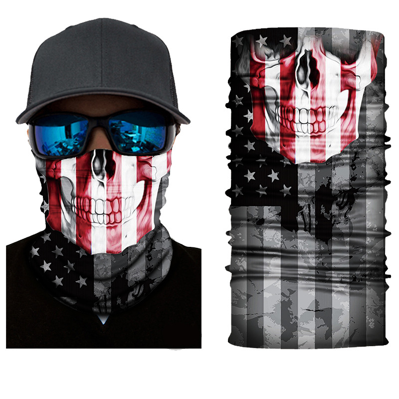Mege Outdoor Seamless Bandanas Neck Warmer Buffe Face Shield Motorcycle Balaclava Headband Mask Hiking Halloween Scarf Airsoft