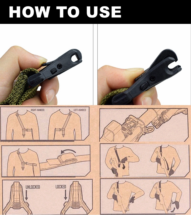 Mege Tactical 2 Points Rifle Sling Camo Adjustable Multi Mission Shotgun Combat Shoulder Strap Airsoft Paintball Gun Belt Rope