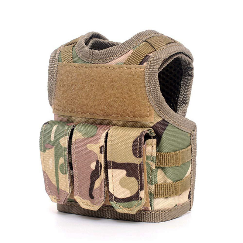 Mege Brand Unique Novelty Mini Tactical Bottle Vest Camouflage Military Army Decoration Toy Molle system Male Gift Dropshipping