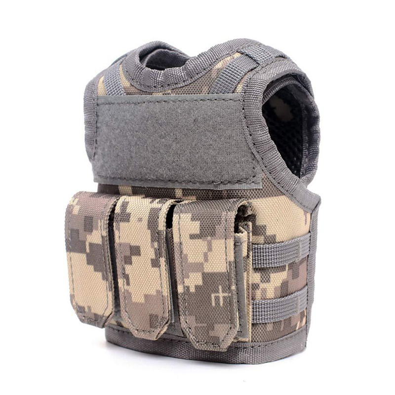 Mege Brand Unique Novelty Mini Tactical Bottle Vest Camouflage Military Army Decoration Toy Molle system Male Gift Dropshipping