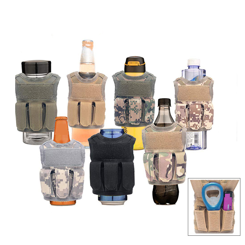 Mege Brand Unique Novelty Mini Tactical Bottle Vest Camouflage Military Army Decoration Toy Molle system Male Gift Dropshipping