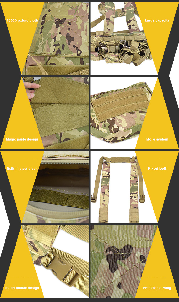 Mege Tactical Vest Airsoft Military Gear Men Waist Pack Magazine Pouch Holster Molle System Swat CS Match Wargame TCM Chest Rig