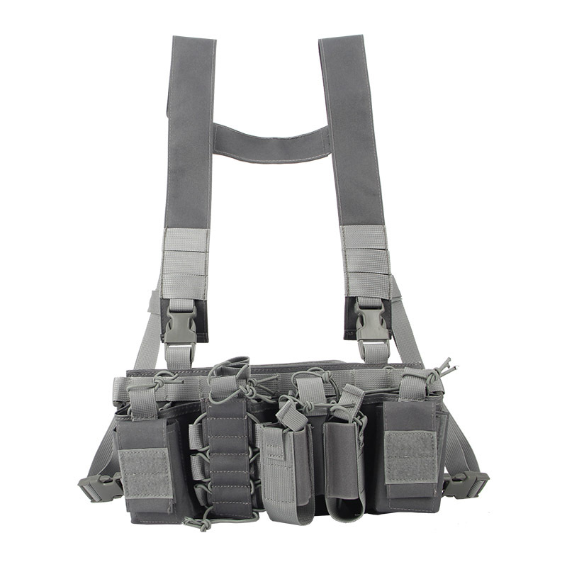 Mege Tactical Chest Rig Bag Radio Harness Front Pouch Holster Military ...