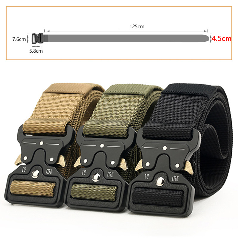 MEGE Heavy Duty Hunting Tactical Waist Belt Canvas Adjustable Nylon ...