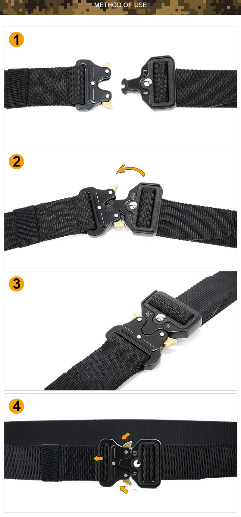 MEGE Heavy Duty Hunting Tactical Waist Belt Canvas Adjustable Nylon Military Tactical Belts Metal Buckle Hunting Accessories