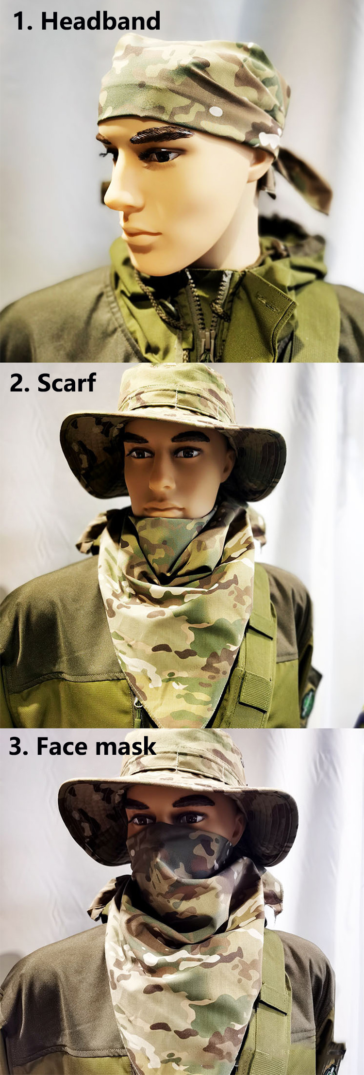 Mege Tactical Russion Camouflage Scarf AT-FG Army Combat Kerchief Military Headcover Outdoor Multicam CS go Autumn Headscarf