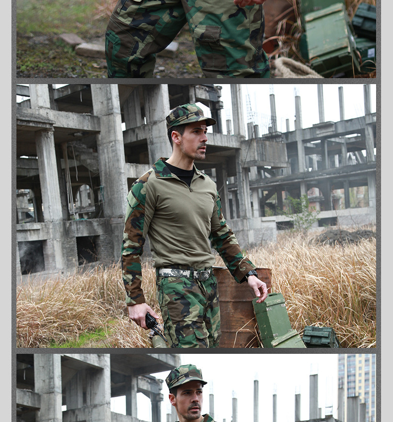 Mege Tactical Shirt Camouflage Army Military Battle Combat Shirt Airsoft Paintball Camisa Militar Special Forces Costume Plusize