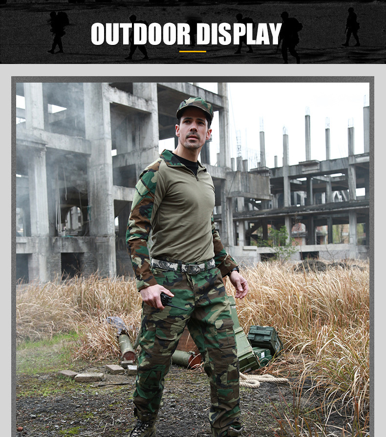 Mege Tactical Shirt Camouflage Army Military Battle Combat Shirt Airsoft Paintball Camisa Militar Special Forces Costume Plusize